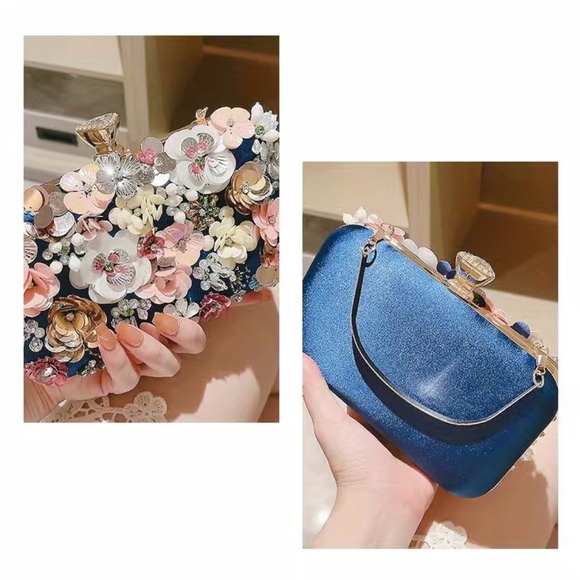 Jane Chic Designs Blue Blooming Bliss Clutch - Picture 2 of 9